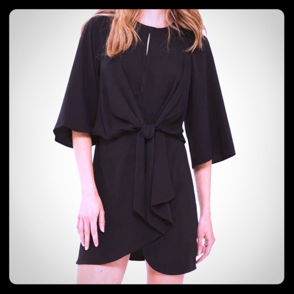 TOPSHOP Black Tie Mini Dress!